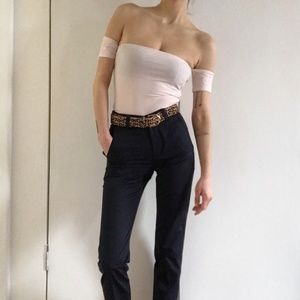 Reformation Lita top in off white pink XS